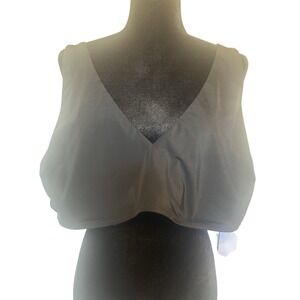 NWT Yitty Black Shaping Swim Plunge Bikini Top Size 3X